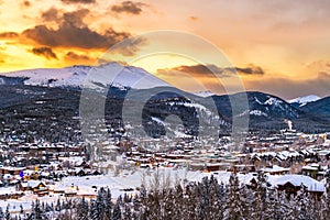 Breckenridge, Colorado, USA Town Skyline