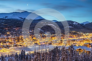 Breckenridge, Colorado, USA Town Skyline photo