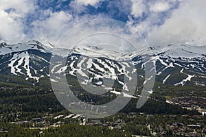 Breckenridge, Colorado in the Winter During the Day with the Mountains in the Background