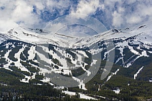 Breckenridge, Colorado in the Winter During the Day with the Mountains in the Background