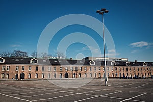 BREDA - 16 MARCH:view of empty parking on 16 March 2020 in Breda, The Netherlands due to the coronavirus outbreak. People are advi