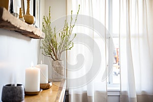 breezy linen curtains in stone window