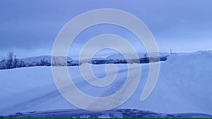 At the Breidvik ferry, Sogn og Fjordane, Norway, in winter