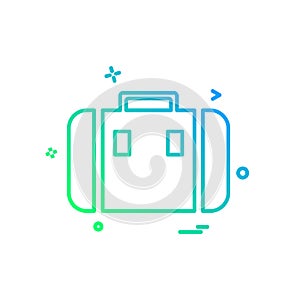 Breifcase icon design vector