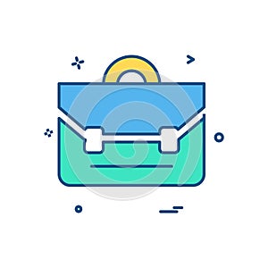 Breifcase icon design vector