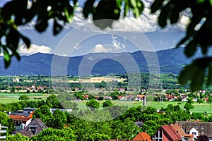 Breisach bird-fly view from the hill