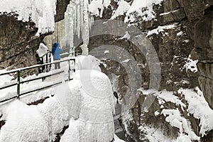 Breitach gorge in winter
