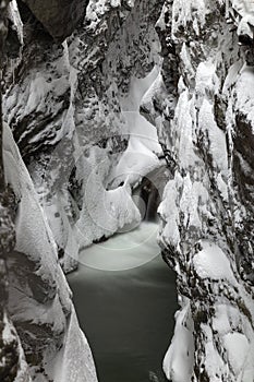 Breitach gorge in winter