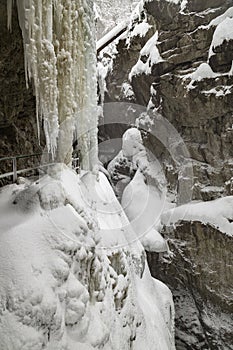 Breitach gorge in winter