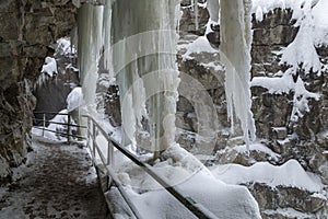 Breitach gorge in winter