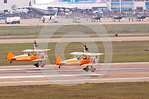 Breitling wingwalking team
