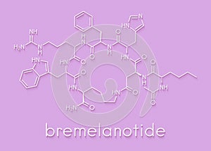 Bremelanotide female sexual dysfunction drug molecule investigational. Skeletal formula.