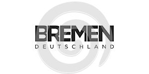 Bremen Deutschland, modern and creative vector illustration design featuring the city of Germany for travel banners, posters, and