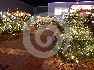 BREMEN, GERMANY - Nov 25, 2020: Weihnachtsmarkt Corona lockdown photo