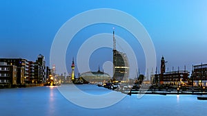 Bremerhaven at blue hour