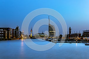 Bremerhaven at blue hour