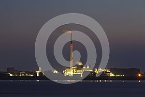 Bremerhaven (Germany) - Waste incinerating plant at night