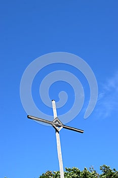 Bremm, Germany - 08 20 2020: cross on the Calmont