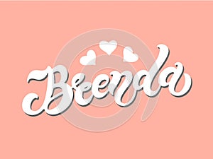 Brenda. Woman`s name. Hand drawn lettering photo