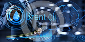 Brent crude oil stock market trading financial growth concept