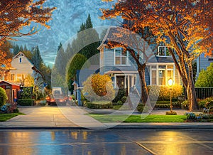 Brentwood-Darlington neighborhood in Portland, Oregon USA.