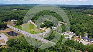 Brentwood town aerial view, New Hampshire, USA