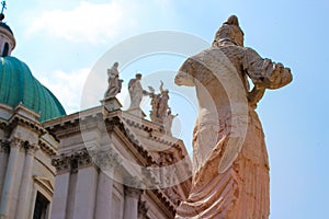 Brescia Cathedral and the Statue of Minerva