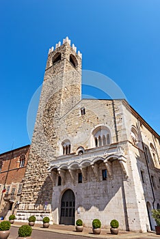Brescia Lombardy Italy - Medieval Broletto Palace and Pegol Tower photo