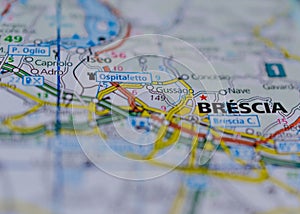 Brescia on map