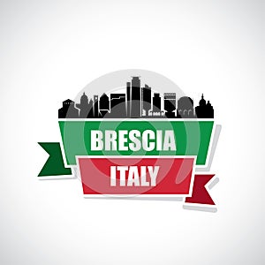 Brescia skyline - Italy - vector illustration