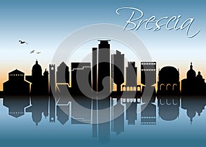 Brescia skyline - Italy - vector illustration