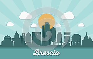 Brescia skyline - Italy - vector illustration