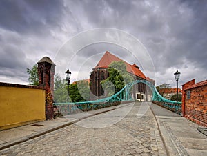 Breslau St. Maria Church and Tumski Bridge photo