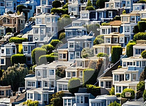 Bret Harte neighborhood in San Francisco, California USA.