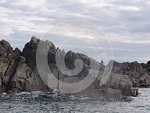 Bretagne, rocks, Island aux oiseaux - France - Front view photo