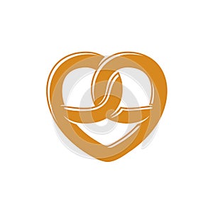 Bretzel heart love logo photo