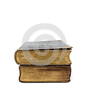 Books of Catholic Church liturgy isolated on white