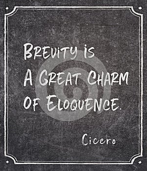 Brevity is Cicero quote