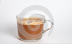 Coffee in a glass mug  photo