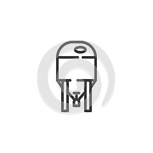 Brewery beer tank line icon