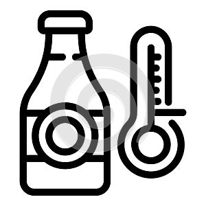 Brewery cold storage icon outline vector. Beerhouse production photo