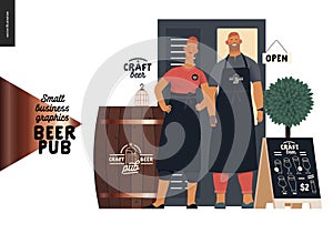 Brewery, craft beer pub - small business graphics - bar owners