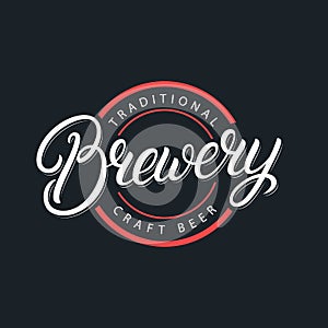 Brewery hand written lettering logo
