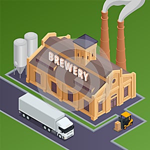 Brewery Isometric Illustration