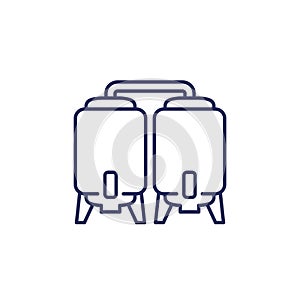 brewery line icon on white
