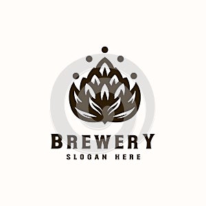 Brewery Logo Template. Vector Illustration