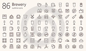 Brewery outline iconset