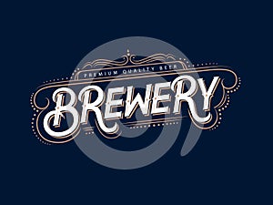 Brewery vintage logo, label, badge