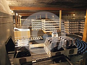 Brewery warehouse packaging line