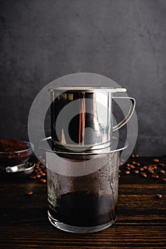 Brewing Hot Black Vietnamese Coffee (Ca Phe Den)